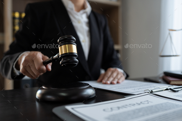 Lawyer or legal advisor finalizes the contract. Business legal agreements, constraints, consulting b