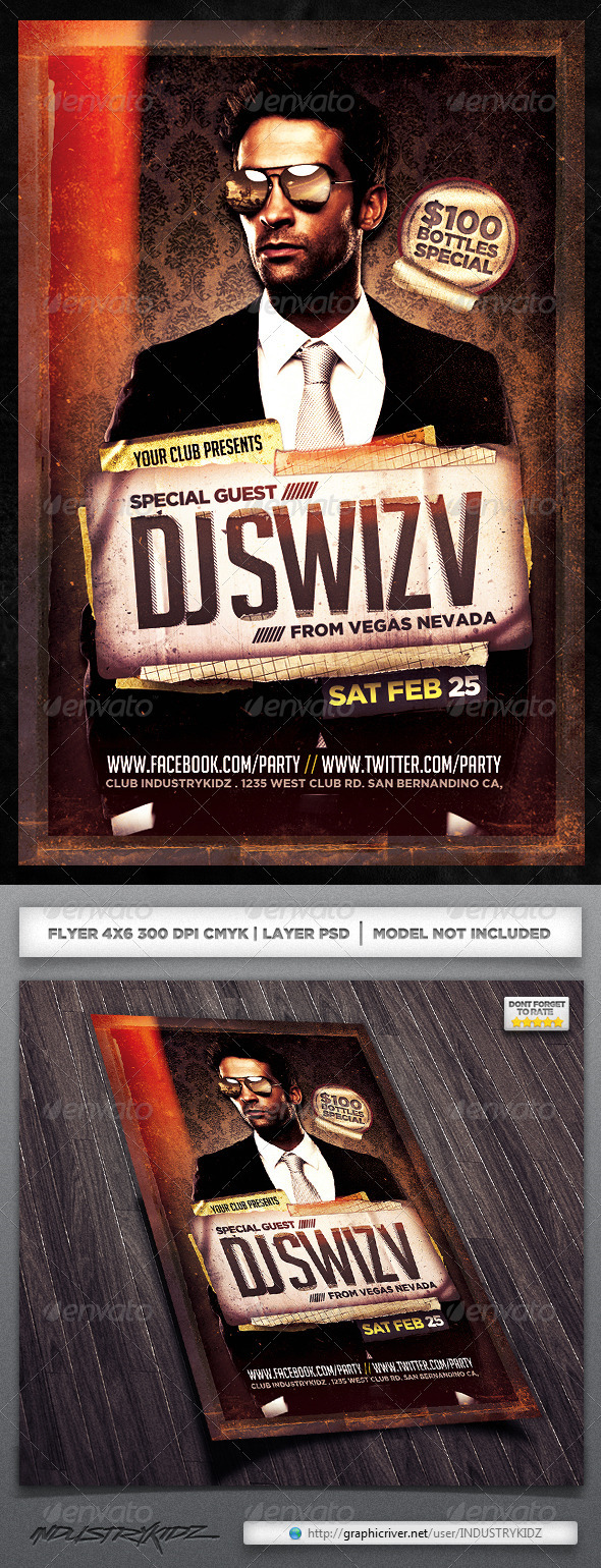 Indie Vintage Flyer - Clubs & Parties Events
