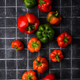 Colorful bell pepper on black background - PhotoDune Item for Sale