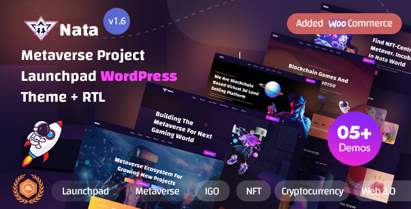 Nata - Metaverse Project Launchpad WordPress Theme
