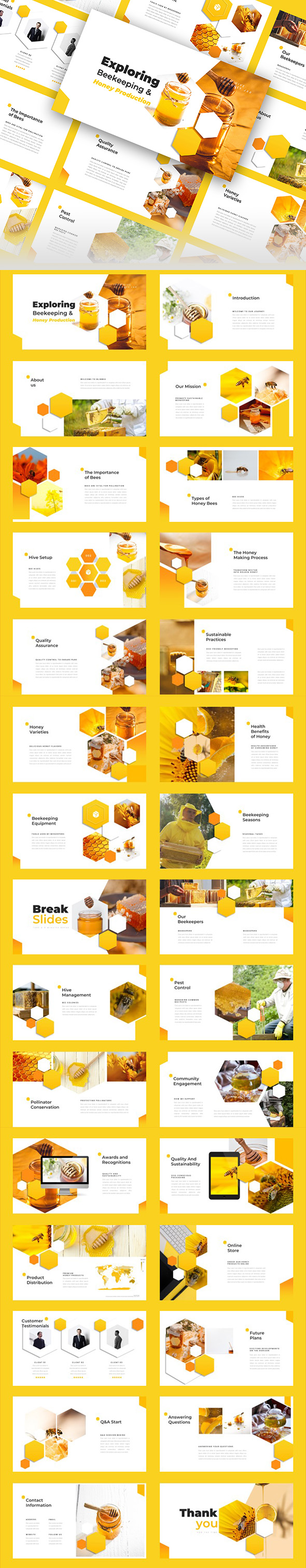 Beekeeping & Honey Production Google Slide