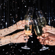 Multiethnic group of friends toasting with champagne glasses at party - PhotoDune Item for Sale