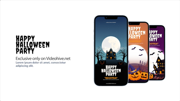 Halloween Party Instagram Stories Video Displays template preview