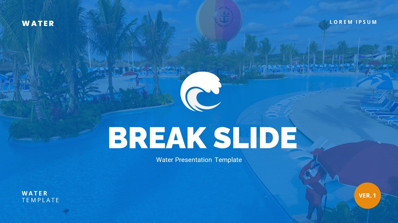 Waterplate - Pools & Hotels Vacation Powerpoint Template, Presentation ...