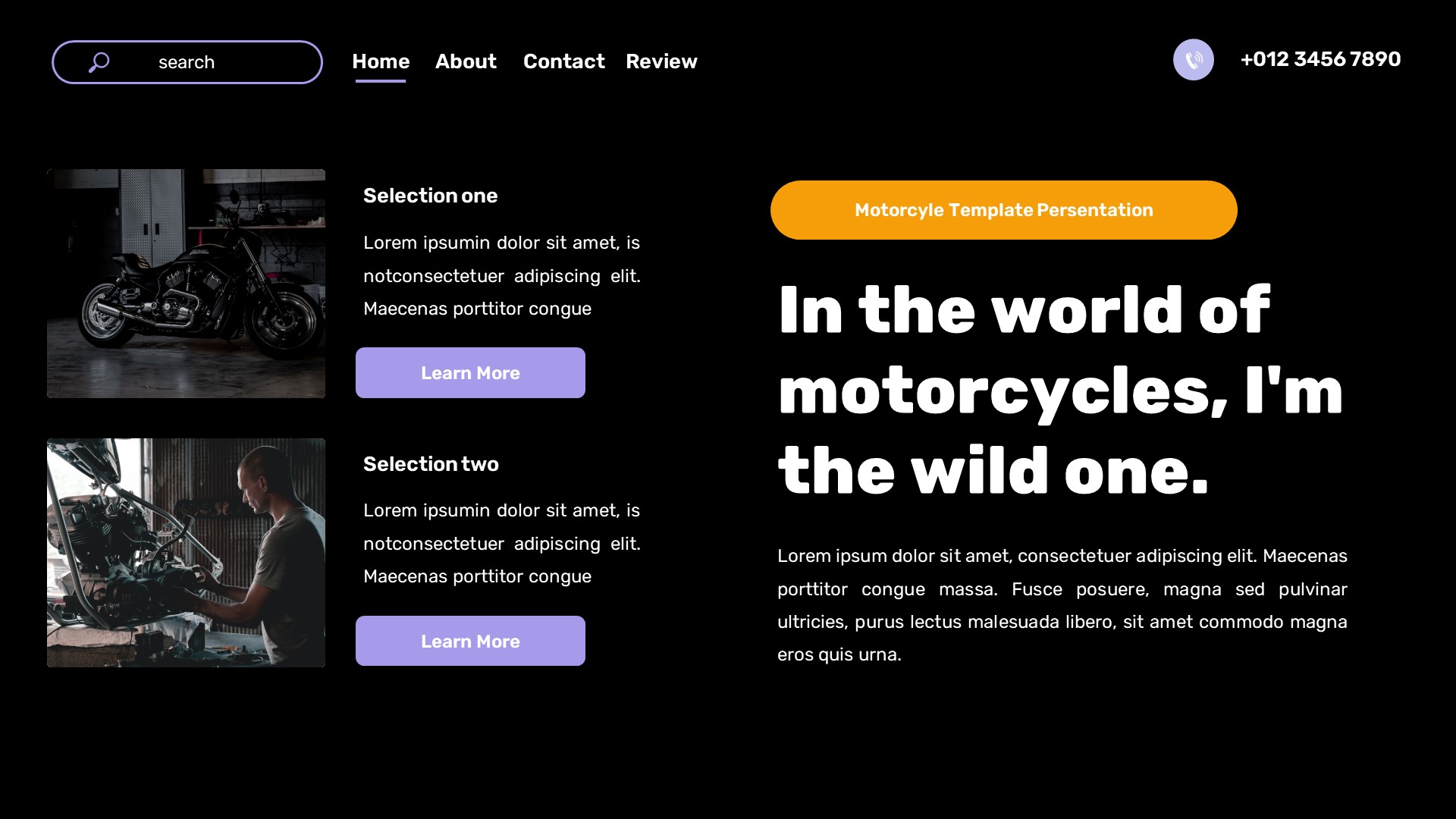 Emberm - Motorcycle & Bike Powerpoint Template, Presentation Templates