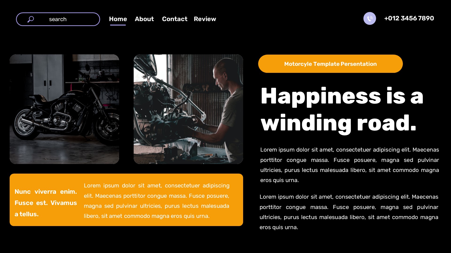 Emberm - Motorcycle & Bike Powerpoint Template, Presentation Templates
