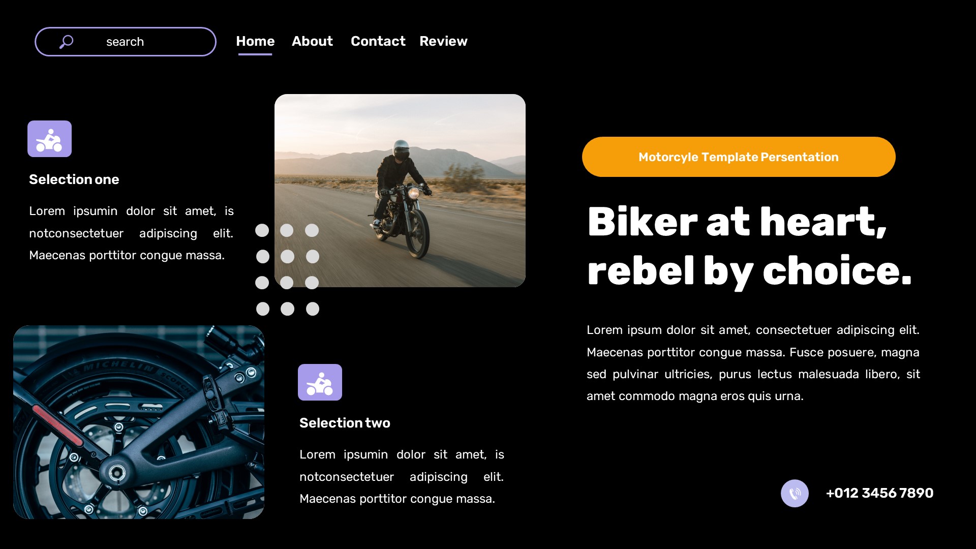 Emberm - Motorcycle & Bike Powerpoint Template, Presentation Templates