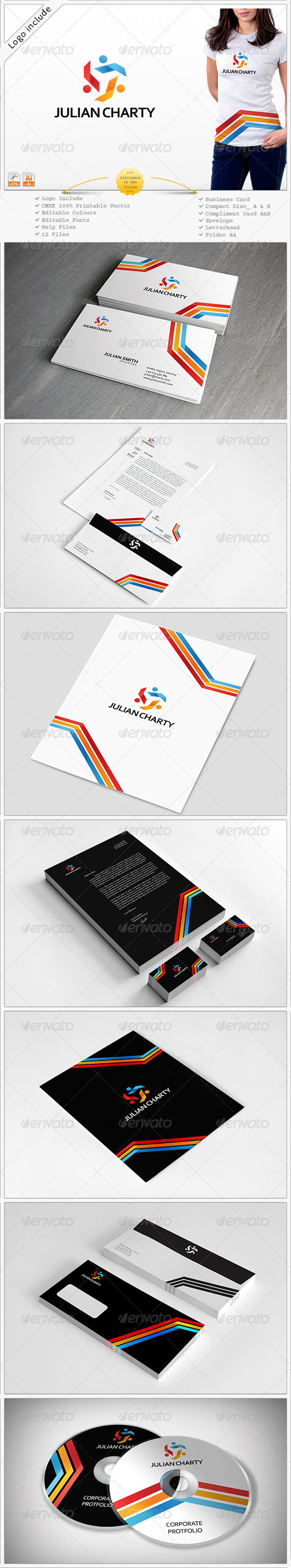 Two in One Corporate Identity - Stationery Print Templates