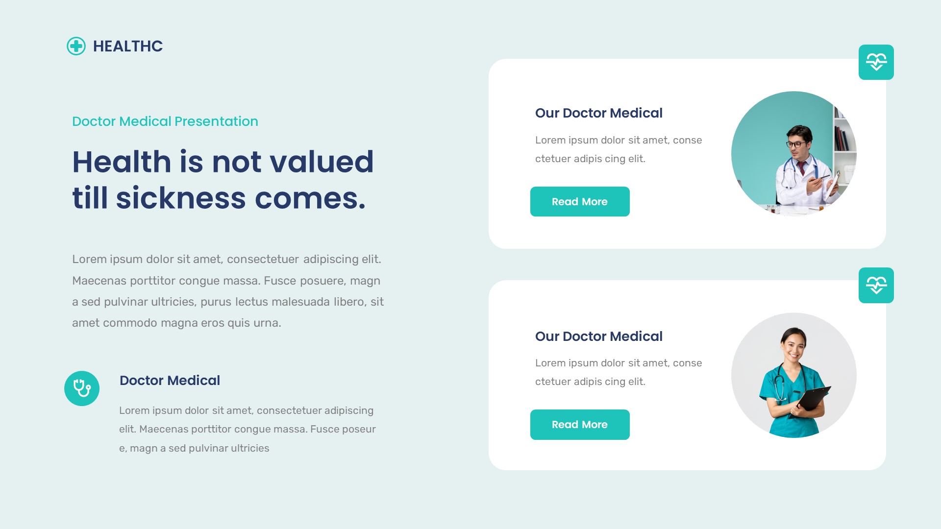 Healthc - Doctor Medical Powerpoint Template, Presentation Templates