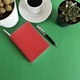 Office supplies on green background  - PhotoDune Item for Sale