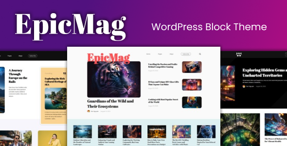 EpicMag - Newspaper & Magazine WordPress Block Theme