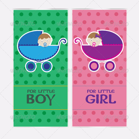 Baby boy invitation card, vector illustration - Backgrounds Decorative