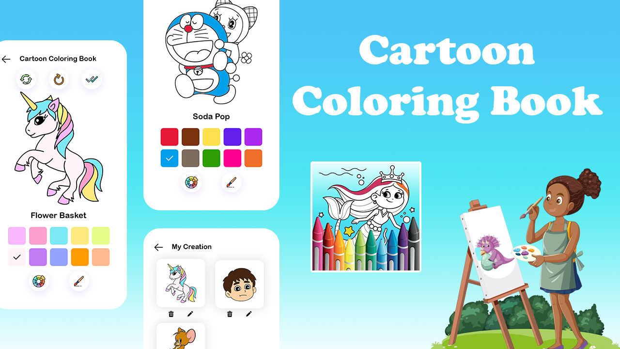 Cartoon Coloring Book - Baby coloring book for kids - Happy Color -  Coloring Games - Coloring World by Elveeinfotech