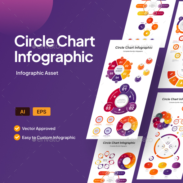 Circle Chart Infographic Asset Illustrator
