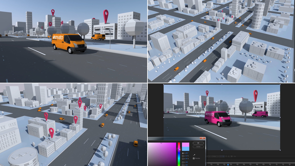 City Delivery Service Logo Stings template preview