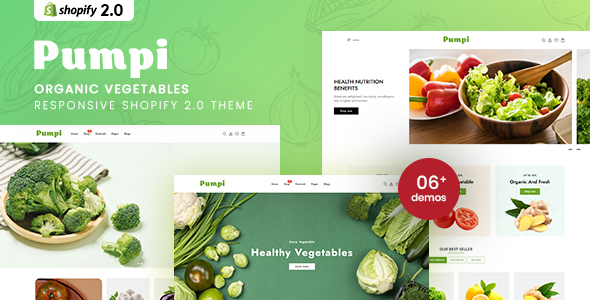 Pumpi – Organic Vegetables Responsive Shopify 2.0 Theme