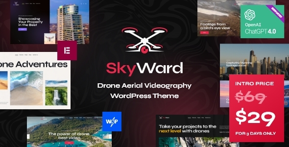 Skyward – Drone Aerial Videography WordPress Theme