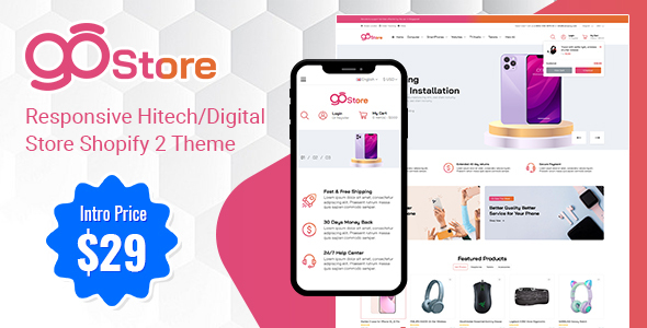 GoStore – Responsive Hitech/Digital Store Shopify Theme