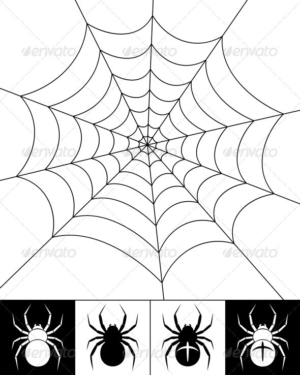 Spiders and web - Animals Characters