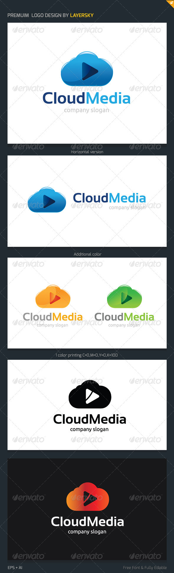 Cloud Media Logo - Nature Logo Templates