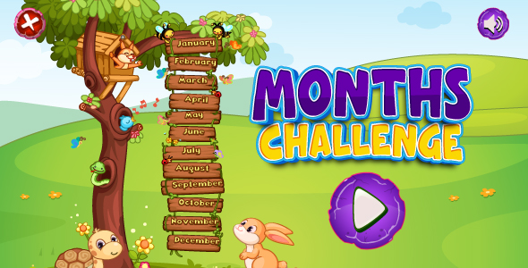 Months Challenge Game - Educational Game - HTML5, Construct 3