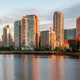 False Creek in downtown Vancouver, British Columbia, Canada. Panorama. Sunrise - PhotoDune Item for Sale