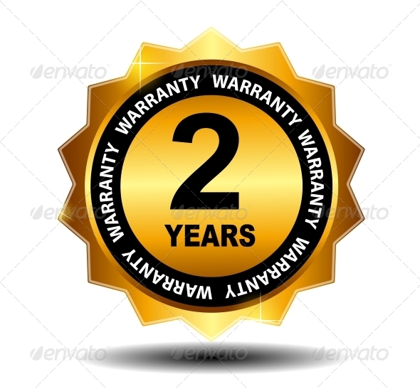 Gold vector guarantee sign, warranty label - Concepts Business