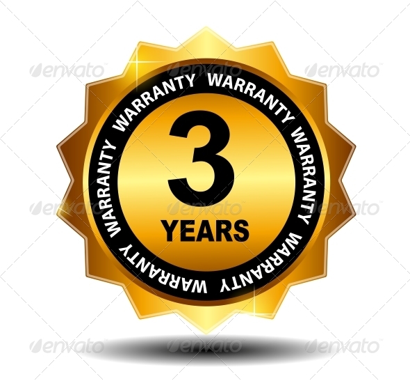 Gold vector guarantee sign, warranty label - Concepts Business