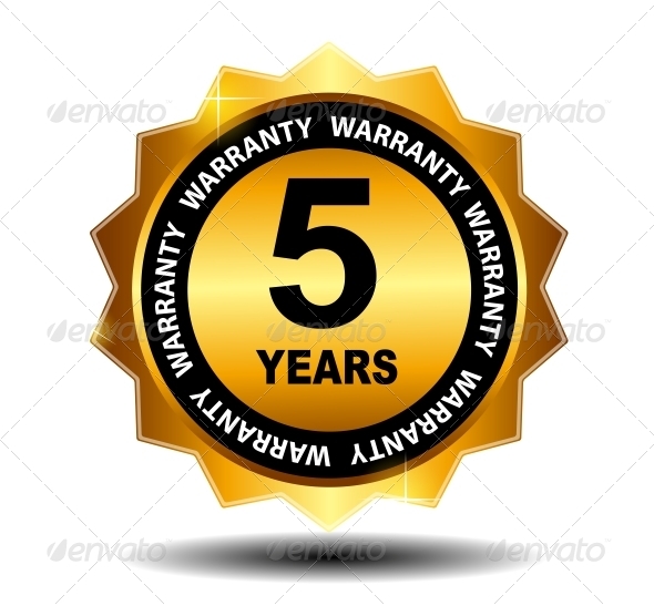 Gold vector guarantee sign, warranty label - Concepts Business