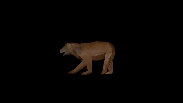 Old Wood Bear Walk Transparent Alpha Loop alt