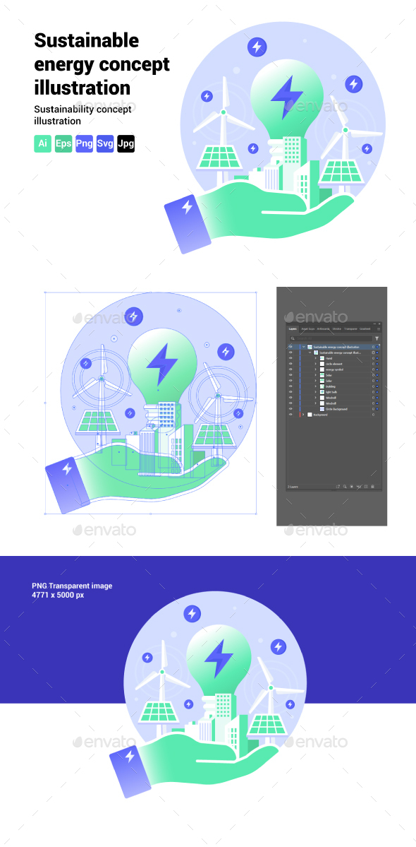 [DOWNLOAD]Sustainable Energy Concept Illustration