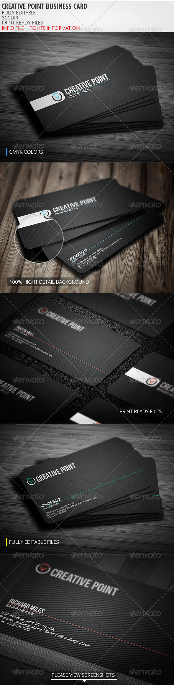 Creative Point Business Card - Creative Business Cards