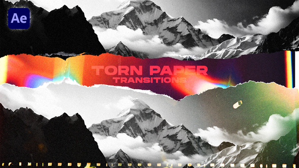 Torn Paper Transitions VOL. 2 | After Effects