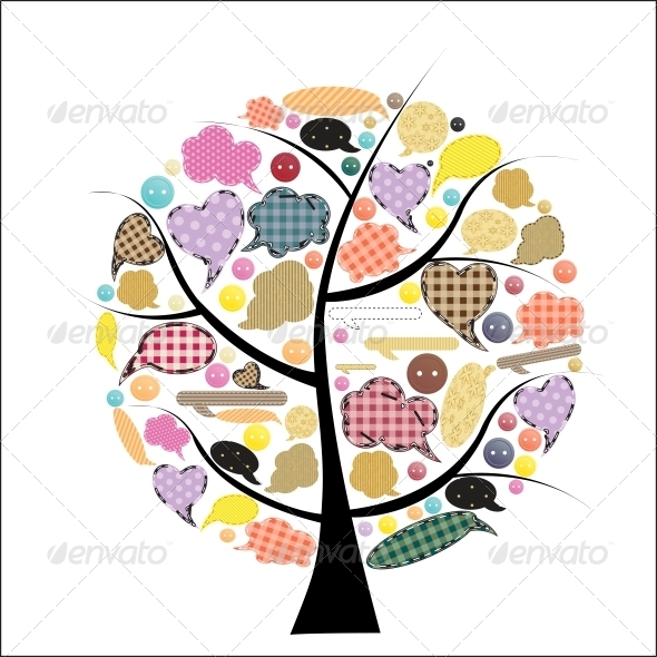 Abstract Vector spring tree illustration - Miscellaneous Vectors