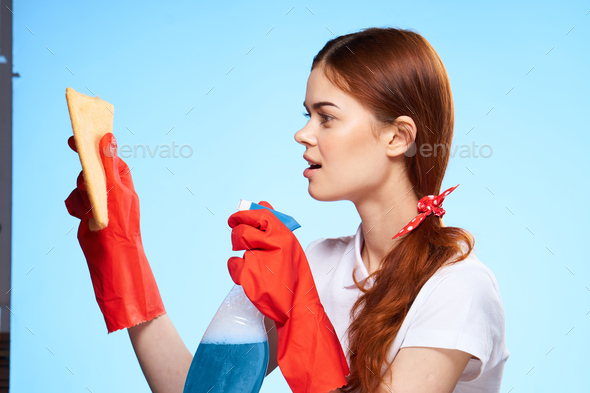 pretty cleaning lady cleaning supplies service professional job