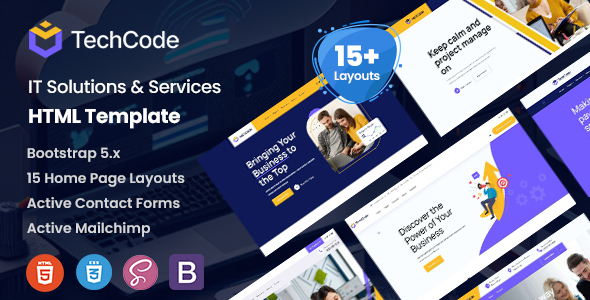 Techcode - IT Solutions & Services HTML Template