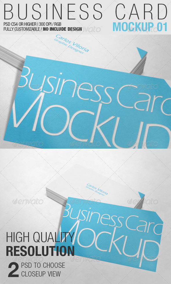 Business Card Mockup 01 - Business Cards Print
