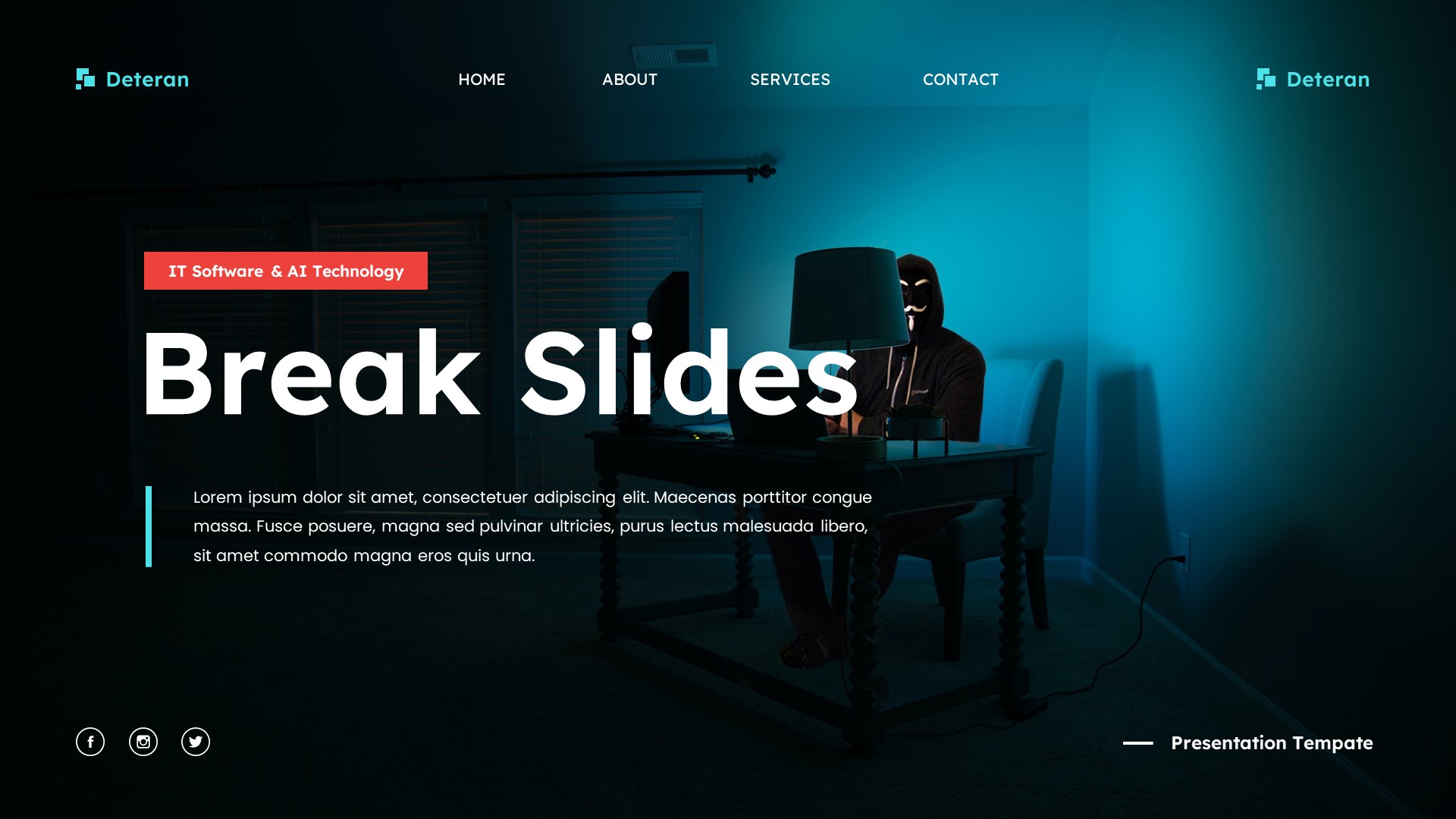 Deteran - IT Software & Technology Powerpoint Template, Presentation ...