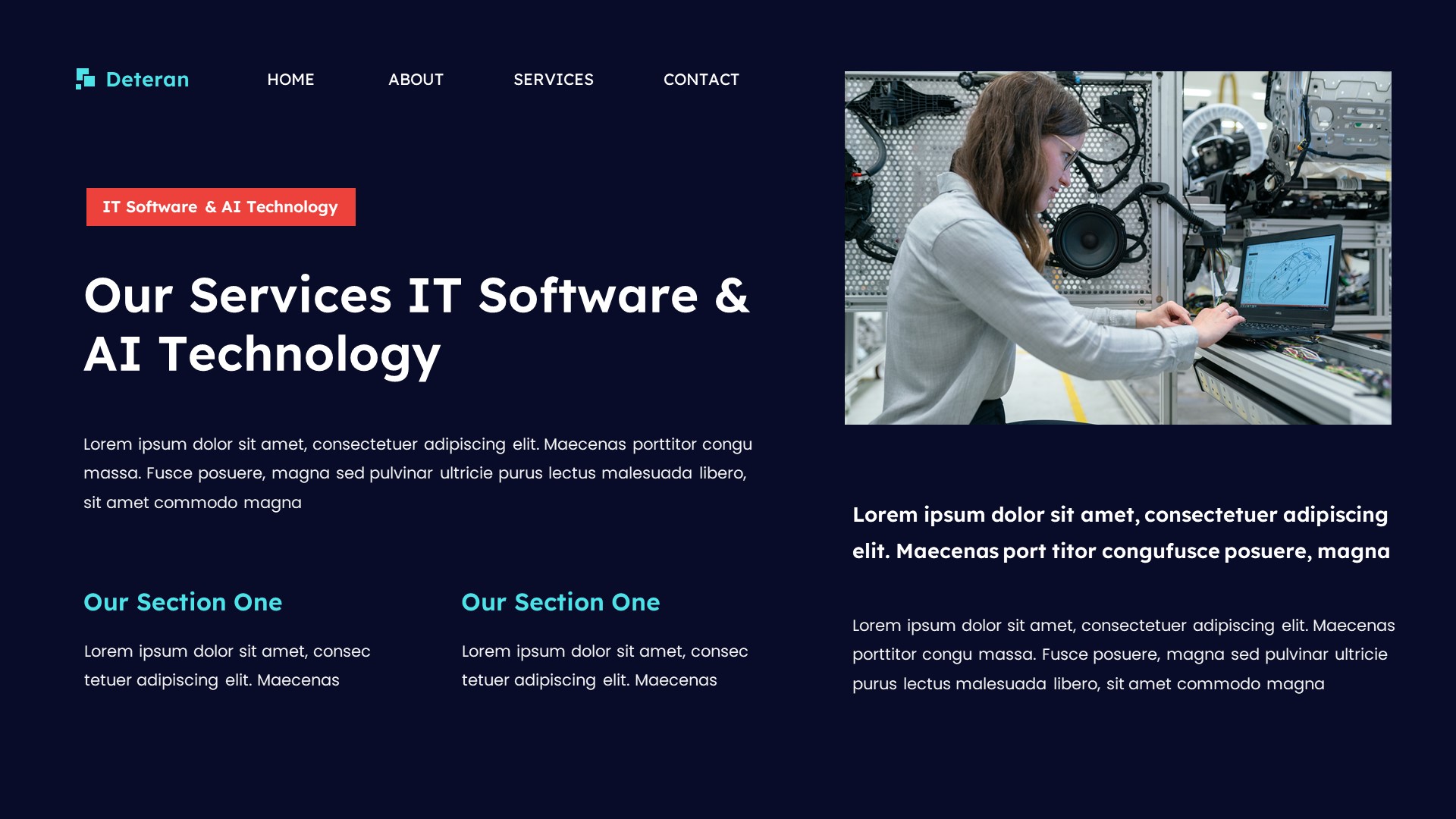 Deteran - IT Software & Technology Powerpoint Template, Presentation ...
