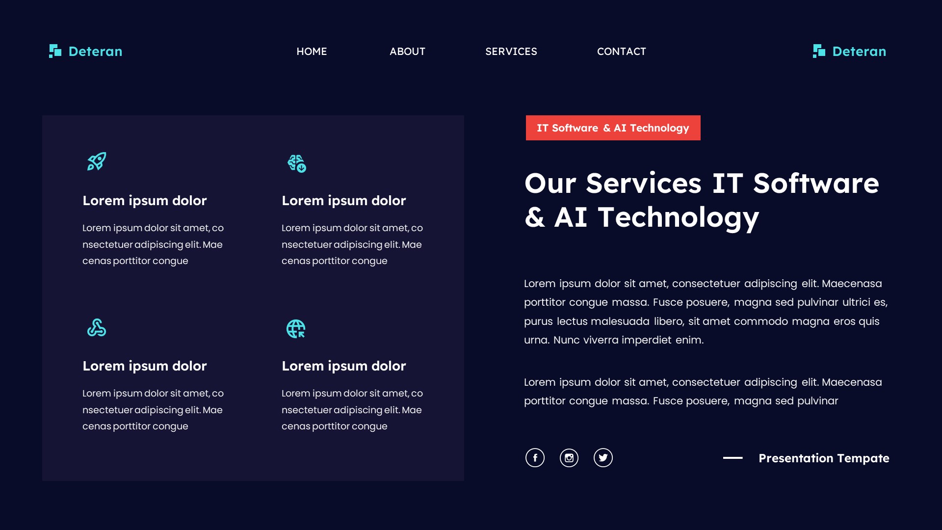 Deteran - IT Software & Technology Powerpoint Template, Presentation ...