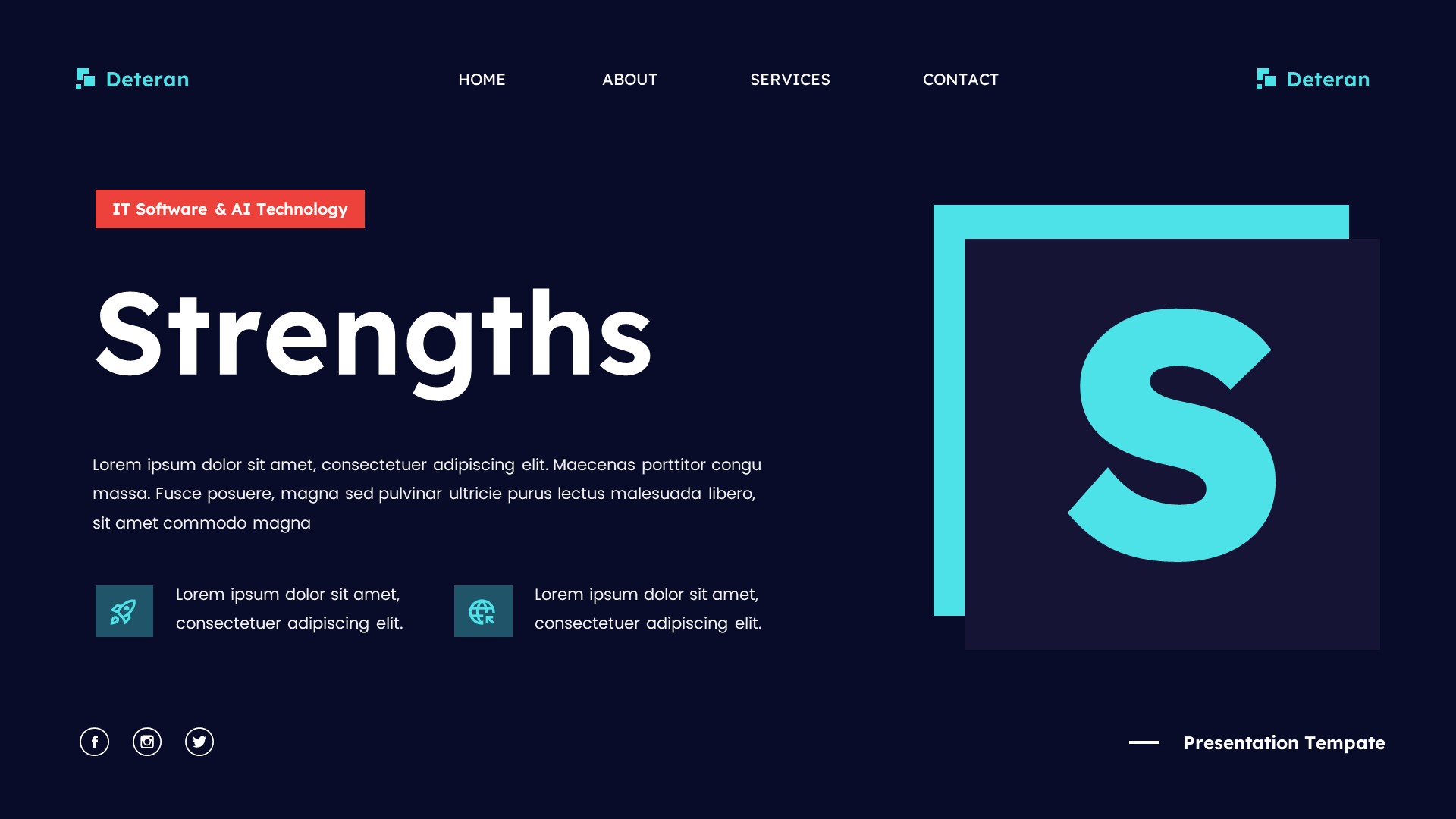 Deteran - IT Software & Technology Powerpoint Template, Presentation ...