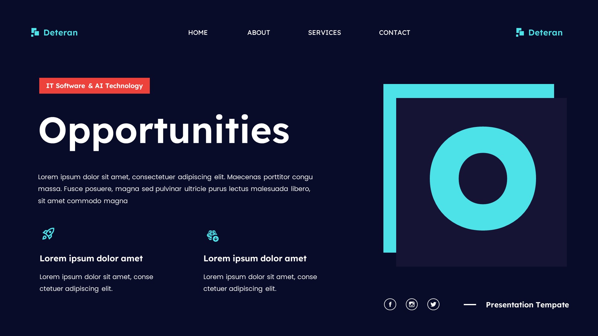 Deteran - IT Software & Technology Powerpoint Template, Presentation ...