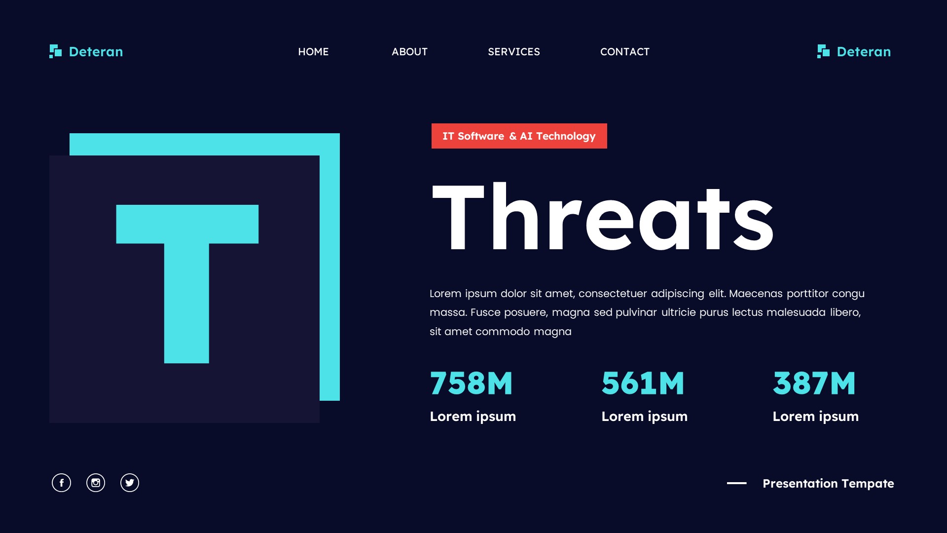 Deteran - IT Software & Technology Powerpoint Template, Presentation ...