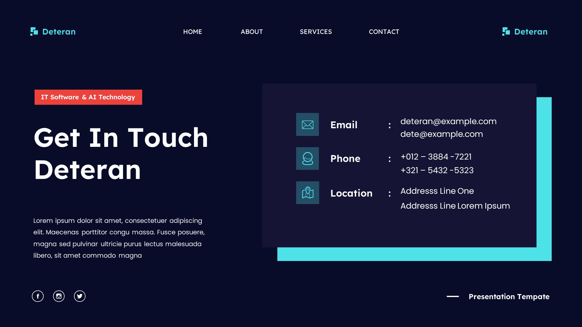 Deteran - IT Software & Technology Powerpoint Template, Presentation ...