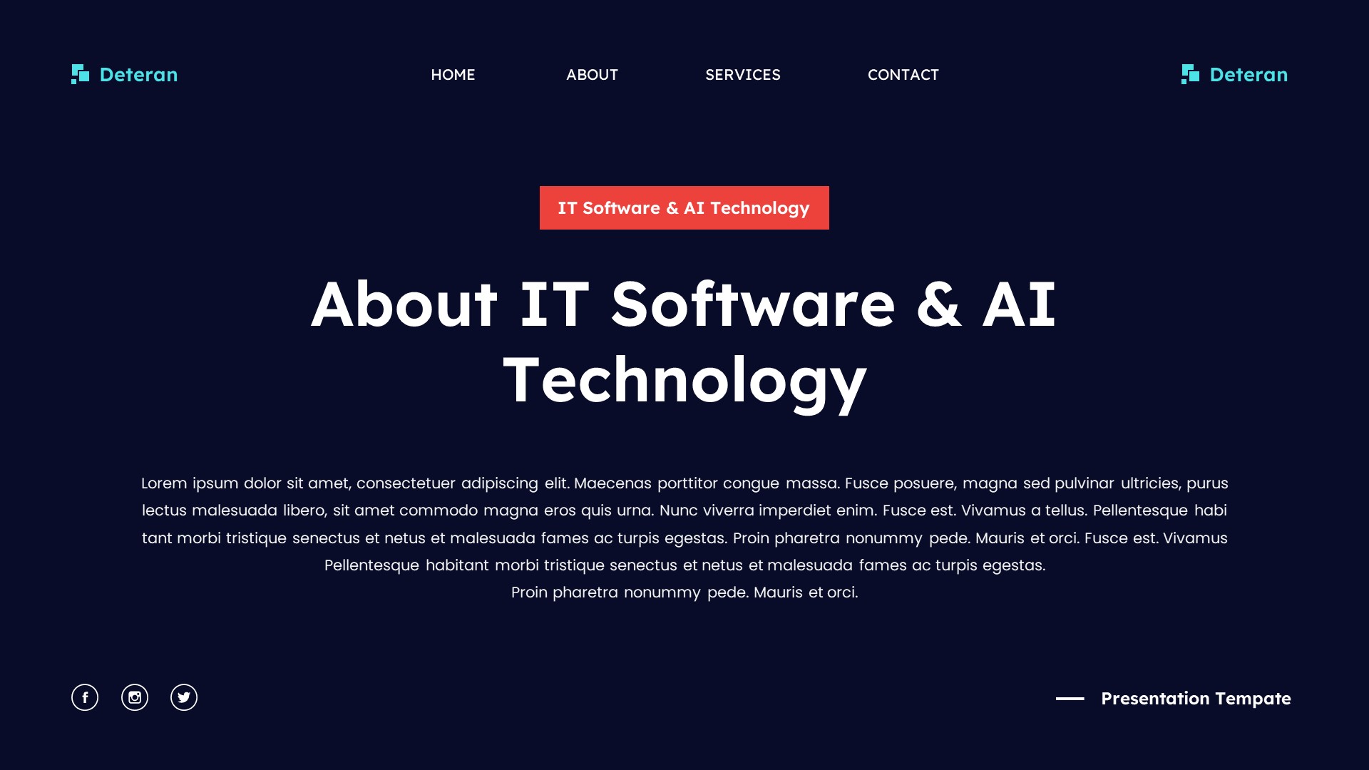 Deteran - IT Software & Technology Powerpoint Template, Presentation ...