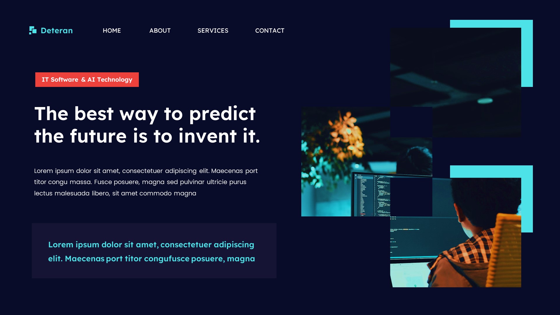 Deteran - IT Software & Technology Powerpoint Template, Presentation ...
