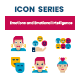 80 Emotions and Emotional Intelligence Icons | Dualine Flat Series
