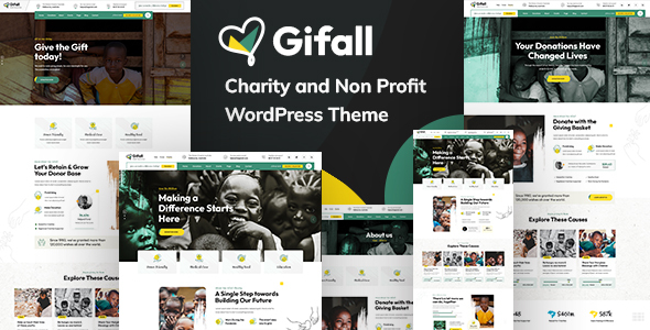 Gifall – Charity Non Profit WordPress Theme