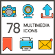 78 Multimedia Icons | Aesthetics Series