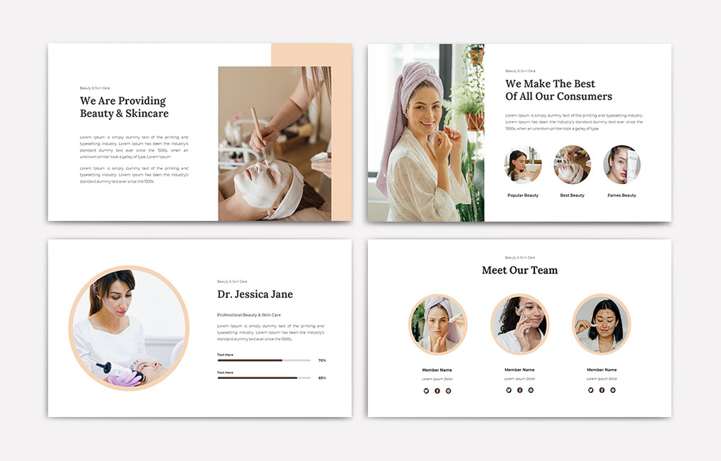 Beauty Pitch Deck Keynote Template, Presentation Templates GraphicRiver